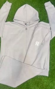 Custom Zipper <b>Puller</b> Solid Color Cotton Fleece Men Tracksuit High Street Embroidered Logo Men Tracksuit - Product Image 6