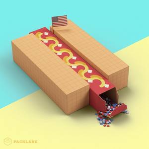 กล่องกระดาษพับได้เคลือบเงาแบบกำหนดเอง บรรจุภัณฑ์พรีเมียมสำหรับผลิตภัณฑ์ดูแลสุขภาพสัตว์เลี้ยง โปรไบโอติกส์ บำรุงระบบย่อยอาหาร - Product Image 4