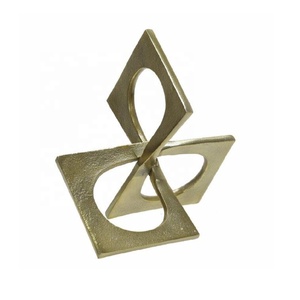 Elegante escultura abstracta de plata Material de Metal duradero Estantería náutica Decoración de escritorio para oficina Sala de estar Decoración del hogar - Product Image 5