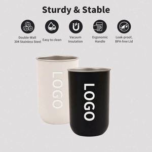 แก้วกาแฟสแตนเลสสีขาวลายหมีสำหรับเครื่องดื่มร้อน - Product Image 4