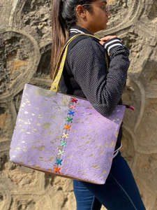 Meilleure vente véritable imprimé Animal en cuir de vachette femmes sacs fourre-tout haute qualité Style Vintage grande capacité Cowgirl sacs à bandoulière - Product Image 3