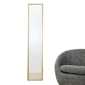 Slimline full-length <b>mirror</b> with <b>gold</b> frame custom-made Full-Length <b>Mirror</b> with <b>Gold</b> Frame - Product Image 1