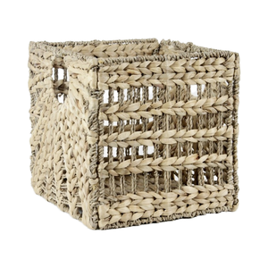 ตะกร้าผักตบชวาทะเลทรงสี่เหลี่ยมทำด้วยมือพร้อมด้ามจับธรรมชาติสไตล์ใหม่จากเวียดนาม - Product Image 1