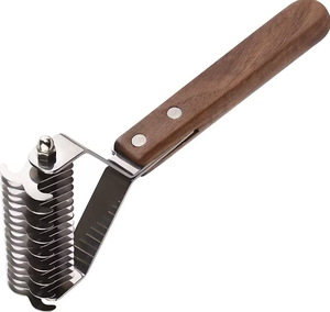 Peine de Aseo para Mascotas con Mango de Madera, Herramienta Manual para Desenredar el Pelo de Animales, Instrumento de Cuidado Veterinario - Product Image 4