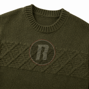 Pull en tricot classique pour homme, mélange de coton, pull chaud et confortable, vêtements d'hiver, tenue décontractée pour tous les jours, pull en tricot tendance - Product Image 5