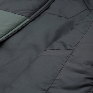 Chaleco con Cierre y Cuello Alto para Hombre, Diseño con Bloques de Color, Resistente al Viento, Informal, Relleno de Poliéster, Bolsillos, Largo Regular, Color Sólido - Product Image 6