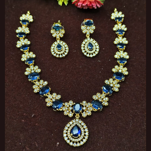 Ensemble collier et boucles d'oreilles pour femme JeweleMarket, plaqué or, avec cristaux et strass, style ethnique, pour mariage, fiançailles, anniversaire, cadeau, Maharashtra - Product Image 6