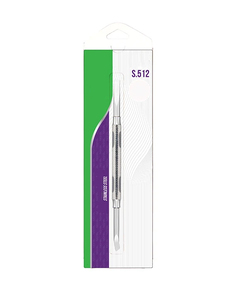 S-512 Empujadores de Cutículas para Salón de Belleza, Herramientas de Doble Cara para Remover Cutículas, Removedores de Esmalte de Uñas Acrílico y Gel - Product Image 1