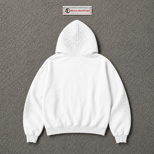 เสื้อฮู้ดดี้สีขาวทรงโอเวอร์ไซส์ แต่งลายดาวหลากสี ปักลายเสือดาวแบบเรียบง่าย สไตล์วินเทจ สตรีทแวร์ - Product Image 6