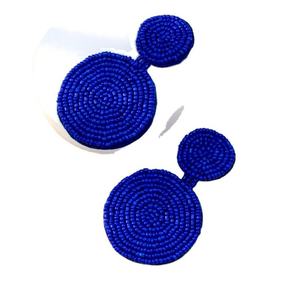 Boucles d'oreilles pendantes tendance en perles, bijoux de créateur faits main de luxe à prix abordable - Product Image 2