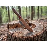 Couteau de chef Jexmoo, neuf, fait main, en acier inoxydable, lame de 7 pouces, épaisseur de 3,0 mm, manche en bois, étui en cuir