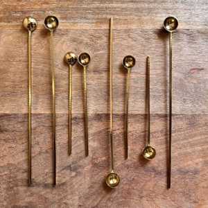 Premium Quality Classic Eco-Friendly Brass <b>Spoons</b> Elegant Salad <b>Serving</b> Customized Home Office Outdoor Business Gifts Lids - Product Image 1