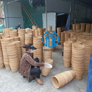 Cesta decorativa de mimbre tejido para almacenar papel higiénico con asas, estilo rústico, para la organización del baño y la habitación infantil. - Product Image 6