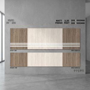 Vistaar Finition mate 1000x300mm Crema Marfil Marbre Porcelaine Glacée Marge Carreaux pour Escaliers - Product Image 5