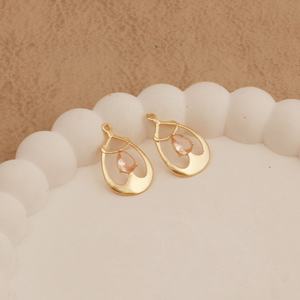 Juego de puntas chapadas en oro de cuarzo morganita, colgante de abalorio de piedras preciosas para collares, pendientes y creaciones de joyería hechas a mano personalizadas - Product Image 2