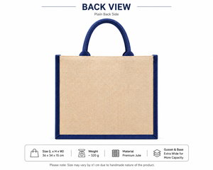 Dual Color Laminated Jute Tote <b>Bag</b> Rope Button Closure Eco Friendly Reusable Shopping <b>Bag</b> Custom Logo Printed Promotional <b>Gift</b> - Product Image 5