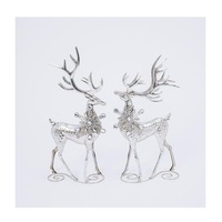 Sculpture de cerf en aluminium pour la décoration de Noël dans le salon
