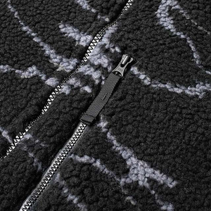 Latest Design New Premium Custom Solid Color <b>Zipper</b> Long Sleeve Men's Polar Fleece <b>Jacket</b> Street Fashion Embroidery OEM Service - Product Image 6