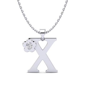Pendentif de haute qualité en forme de lettre, plaqué argent, avec moissanite, style hip-hop, bijoux unisexes, cadeau - Product Image 1
