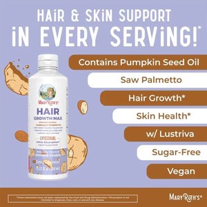 Organic Herbal Hair Growth <b>Liquid</b> Mary Ruth Anti-Dandruff Hair Repair & Thickness Formula with Max <b>Vitamin</b> Biotin - Product Image 3