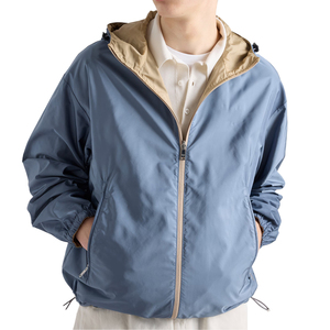Veste coupe-vent légère à fermeture éclair intégrale pour homme, en polyamide recyclé, réversible, de qualité supérieure, pour l'hiver, marque privée, fabricant OEM - Product Image 5