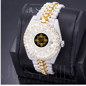 Unique Design Custom Logo Moissanite Diamond Watch High End Luxury <b>Wristwatch</b> with Stone Setting for Unisex Available For Sale - Product Image 5