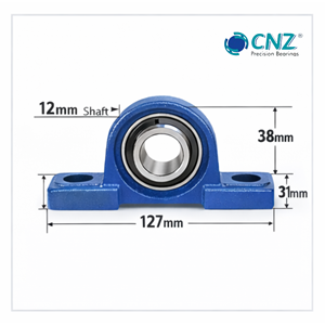 Roulement à palier UCP202, unité de roulement montée sur axe de 15 mm, boîtier UC202, roulement en fonte robuste pour machines industrielles - Product Image 2