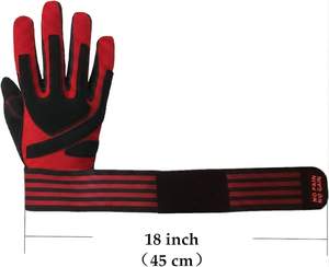 Premium Anti Slip Padded Gym Gloves with Extra Wrist Support Durable Weightlifting Training Mitts for Powerlifting Exercise - Product Image 4