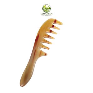 Peine de Cuerno de Búfalo Ecológico Hecho a Mano, Peine para el Cabello sin Costuras, Herramienta Duradera para el Cuidado del Cabello para Salón y Uso Personal - Product Image 1