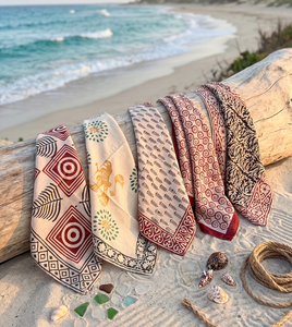 Pañuelo de algodón ecológico con estampado a mano al por mayor, pañuelo para el pelo, pañuelo para el cuello, pañuelo estampado, pañuelo para la cabeza, pañuelo de moda con diseño Paisley - Product Image 3
