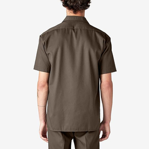 Conjunto de Ropa de Trabajo Unisex de Color Sólido, Camisa de Manga Corta y Pantalones de Viscosa/Poliéster, Transpirable, Ecológico, de Secado Rápido, Estilo Casual de Primavera - Product Image 4