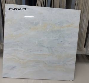 Azulejos de porcelana vitrificada con aspecto de mármol crema premium, para pisos y paredes, 600x600 mm, 60x60 cm, acabado brillante, 8.5 mm de grosor. - Product Image 2