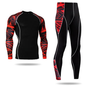Customized Logo Rash Guard Mma <b>Compression</b> <b>Shirt</b> and Pants Sets Long Short Sleeve Uv Protective Sublimation Printing for Men - Product Image 2