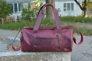 Sac de voyage en cuir véritable vintage, sac de week-end unisexe, grande capacité, bagage à main portable LDB-0327 - Product Image 2