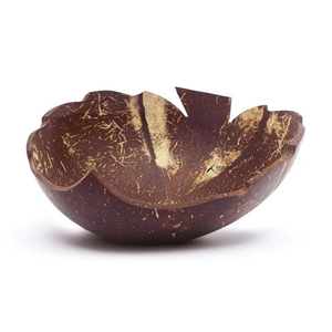 500ml Reclaimed <b>Coconut</b> Shell Bowl with Polished Leaf Design Handmade Eco-Friendly Vietnamese Factory <b>Cups</b> for Ice Cream Snacks - Product Image 1