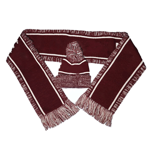 Ensemble Écharpe et Bonnet Tricotés Marron et Blanc Alabama A&M - Ensemble Cadeau Premium de Vêtements d'Hiver pour le Jour de Match HBCU - Tenue Universitaire - Product Image 1