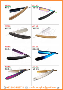 Ướt Cạo Râu Cắt Tóc Dao Cạo sẵn sàng cạo cắt cổ họng dao cạo với logo da <span class=keywords><strong>strop</strong></span> Mài vành đai phong cách dao cạo - Product Image 4