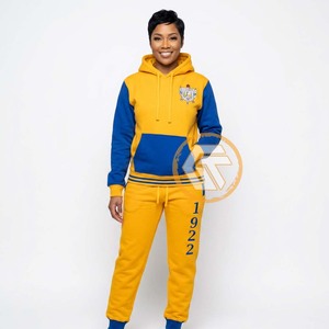 Chándal con Capucha Personalizado de Sigma Gamma Rho, Informal, de Invierno, de Algodón y Felpa, Bordado, de Alta Calidad, Transpirable y de Secado Rápido - Product Image 3