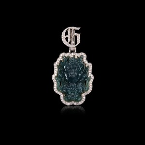 New Trendy Fashion Pass Diamond Tester Iced Out Hip Hop <b>Jewelry</b> 925 Silver VVS1 Moissanite Diamond <b>Jade</b> Jesus Religious Pendant - Product Image 3