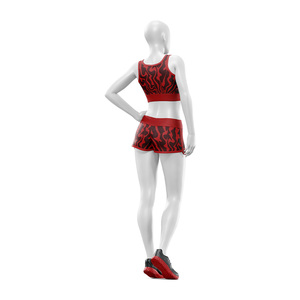 Ensemble de yoga 2 pièces pour femme : Crop top et short taille haute à col rond, imprimé camouflage, respirant, en Spandex et Polyester, pour la gym - Product Image 3