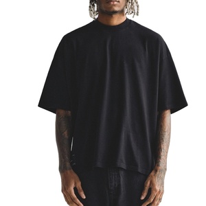 Fabricante de Camisetas Extra Grandes de Algodón para Hombre, Camiseta Holgada Lisa, Estilo Urbano, Tejido Grueso - Product Image 1