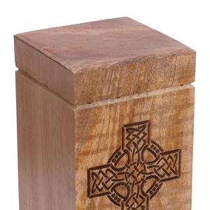 Factory Supply Wooden Urn Box <b>for</b> <b>Ashes</b> Mango Wood Funeral Cremation <b>Ash</b> Scatter Box Human & Pets Lifelong Memorial Columbarium - Product Image 3
