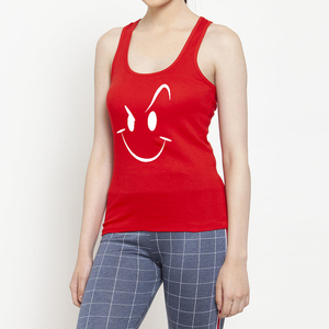 Custom Summer Sexy Lady <b>red</b> Color tank <b>Top</b> Soft Cotton Feel Women Singlet Cool Blank Plain logo Tanks for Ladies - Product Image 6