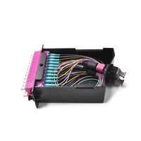 Module de cassette fibre optique 24 cœurs MPO vers LC, 12 ports duplex monomode OM4, montage en rack 1U, distribution de données pour centre de données 5G/GPRS