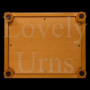 Urna funeraria horizontal de madera ranurada con acabado en roble para adultos, tamaño mediano, para guardar cenizas como recuerdo. - Product Image 2