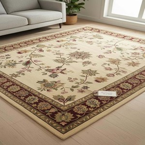 Tapis d'intérieur floral vintage, tapis tufté à la main, tapis de style persan traditionnel, tapis décoratif élégant pour salon et chambre, tapis de sol à bordure - Product Image 4
