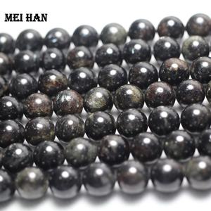 Perles rondes lisses en astrophyllite naturelle (hornblende) en vrac pour la fabrication de bijoux, design DIY, vente chaude - Product Image 3