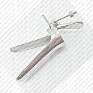Spéculum vaginal Cusco de qualité supérieure 100×25mm, taille moyenne, en acier inoxydable, auto-rétention, réutilisable, OEM - Product Image 3