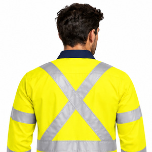 Chemises de travail haute visibilité EAZWEARS pour hommes, vêtements de sécurité, visibilité, fournisseur OEM, construction, industrie, marque privée, uniformes, vente en gros - Product Image 6