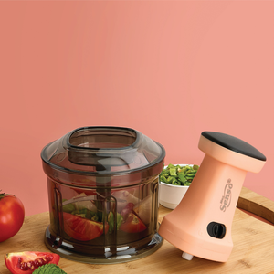 Practical push <b>chopper</b> with durable plastic body and sharp stainless steel blades for fast chopping slicing and dicing in the ki - Product Image 2